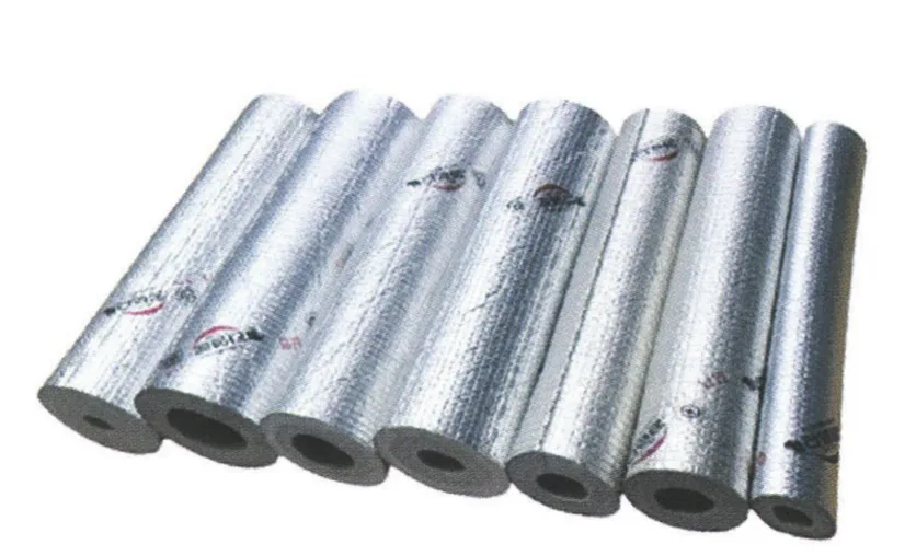Foil-faced XPE pipe insulation covers