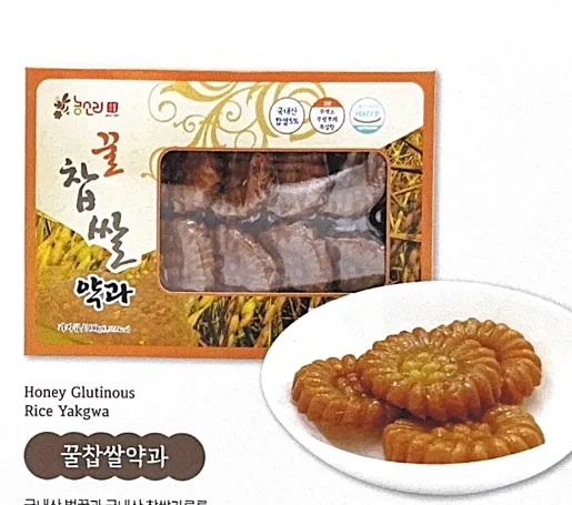 Yakgwa Korean honey cookie close up